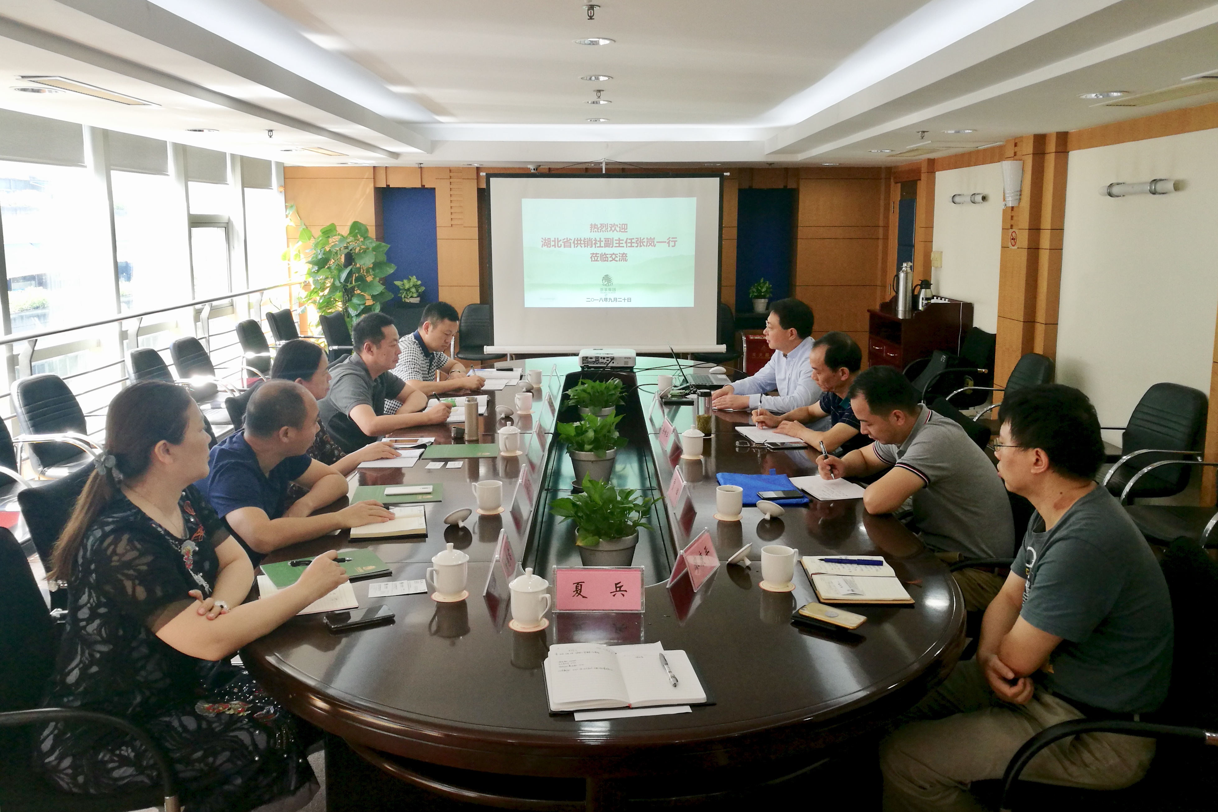 湖北省供销社张岚副主任一行莅临milan.com考察交流